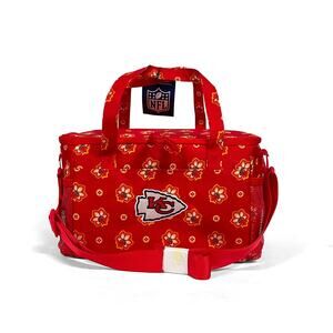 Vera Bradley Lighten Up NFL KC Chiefs Cooler New $110 Red Yellow Bandana Tote
